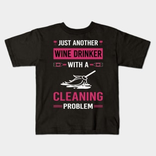 Wine Drinker Cleaning Kids T-Shirt